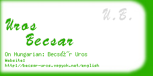 uros becsar business card